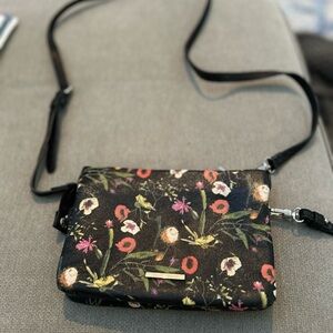 Vince Camuto Black Floral Crossbody Bag